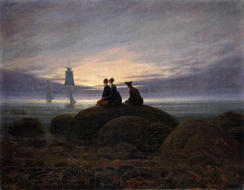 Caspar David Friedrich : Moonrise By The Sea